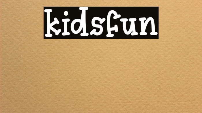 kidsfun Font examples