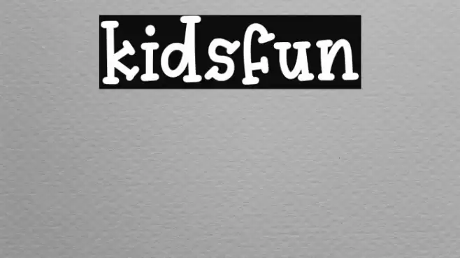 kidsfun 字体 examples