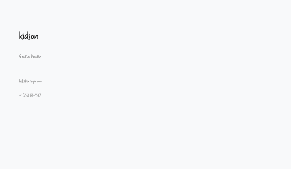 kidson Business Card