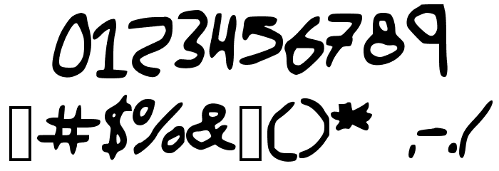 kidswritting Font OTHER CHARS