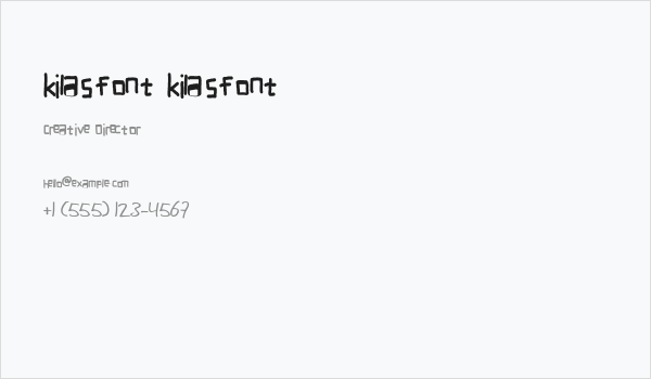 kilasfont kilasfont Business Card