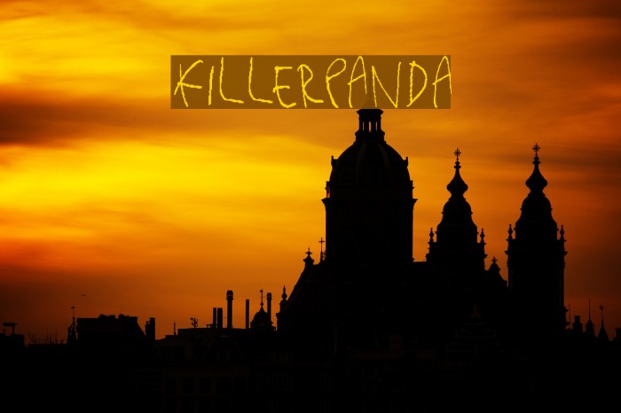 killerpanda Font examples