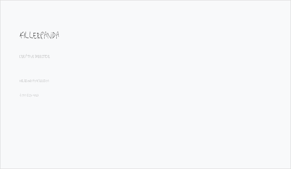 killerpanda Business Card