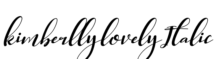 kimberlly lovely Italic  font caratteri gratis
