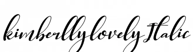 kimberlly lovely Italic  नि: शुल्क फ़ॉन्ट्स डाउनलोड