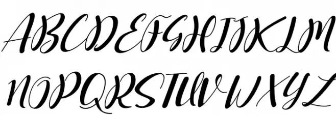 kimberlly lovely Italic 字体 大写