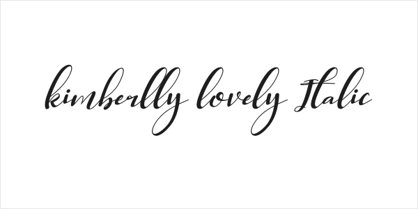 kimberlly lovely Italic Logo