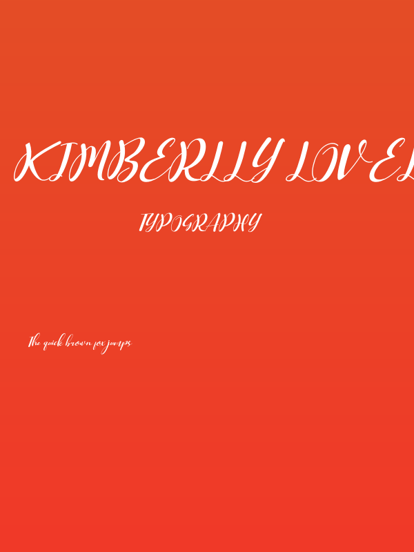 kimberlly lovely Italic Poster