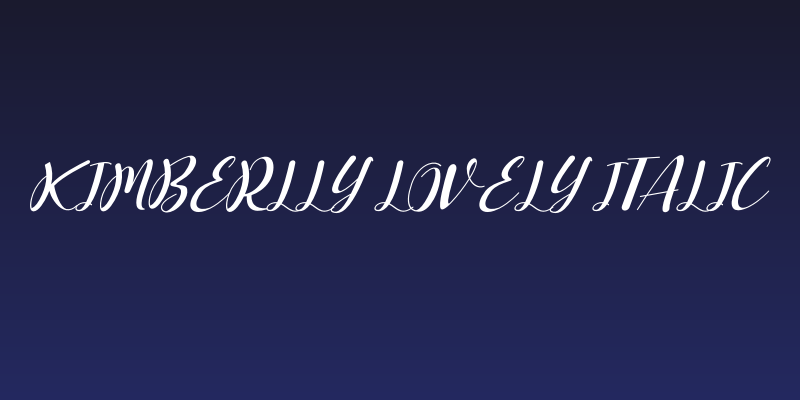kimberlly lovely Italic Social Header