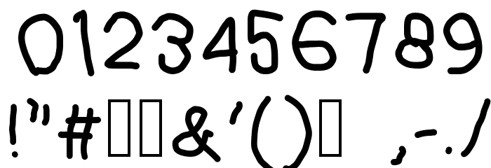 kindergarten Font OTHER CHARS