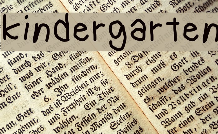 kindergarten Font examples