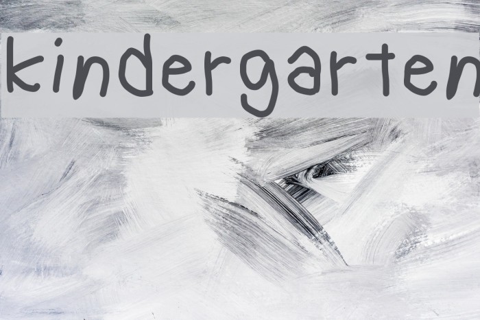 kindergarten Font examples