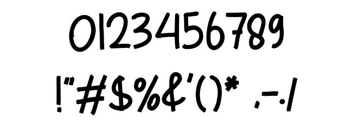 kindly late Regular Font OTHER CHARS