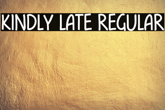 kindly late Regular Example 3