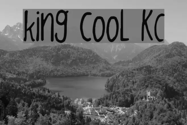 king cooL KC Schriftart examples