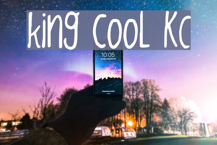 king cooL KC Schriftart examples
