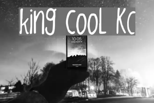 king cooL KC Schriftart examples