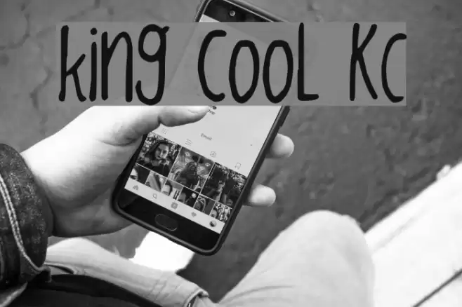 king cooL KC Schriftart examples