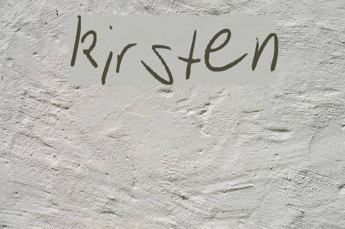 kirsten Font examples