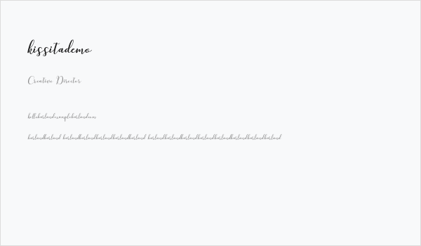 kissitademo Business Card