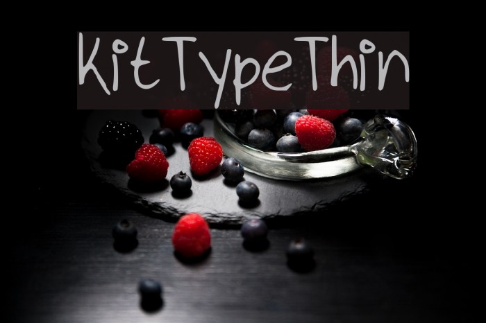 kitTypeThin Font examples