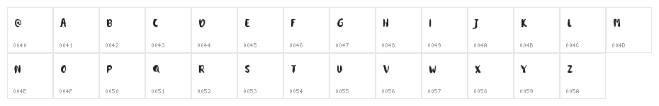 kitadari_Personal_use Character Map