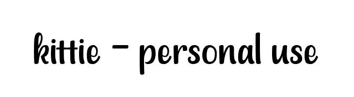 kittie - personal use  baixar fontes gratis