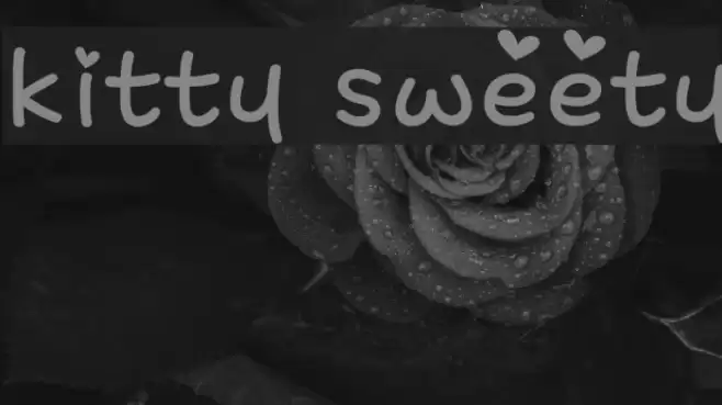 kitty sweety Font examples