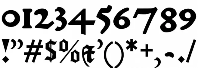 KJV 1611 Font OTHER CHARS