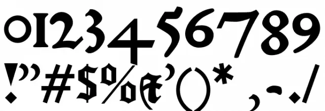 KJV 1611 Font OTHER CHARS