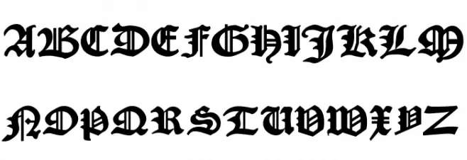 KJV 1611 Polices MAJUSCULES