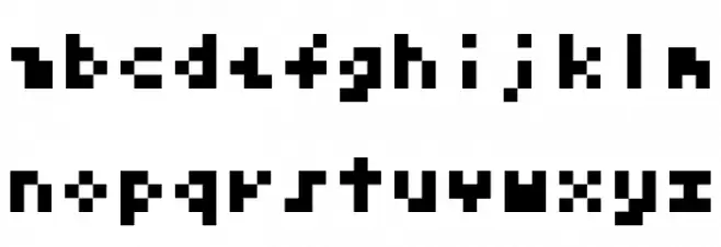KK Fixed 4x5 Schriftart Kleinbuchstaben