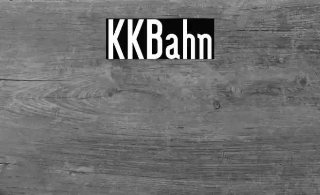 KKBahn Font examples