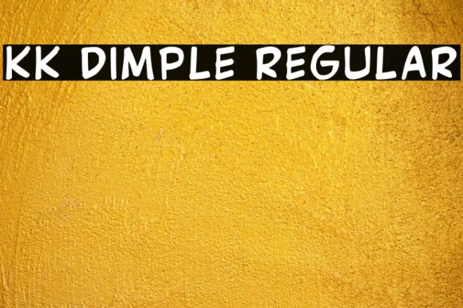 Kk Dimple Regular Example 2