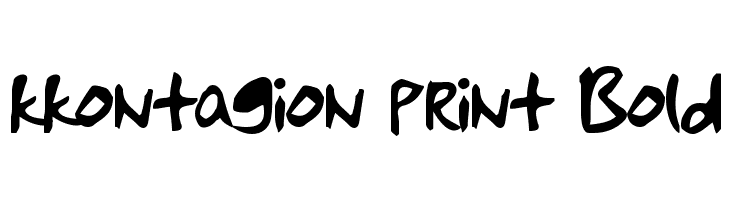 kkontagion print Bold  Frei Schriftart Herunterladen