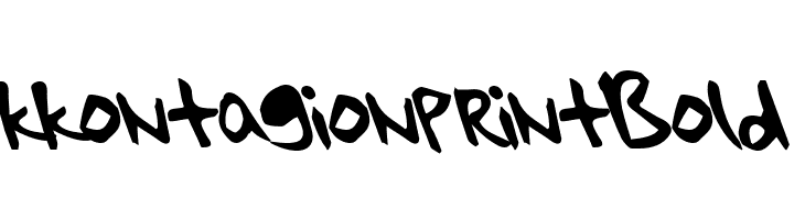 kkontagion print Bold  font caratteri gratis
