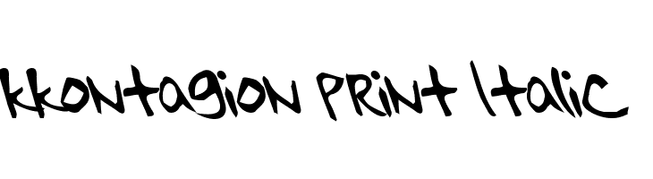 kkontagion print Italic  Descarca Fonturi Gratis