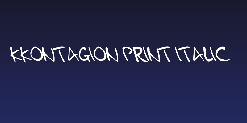kkontagion print Italic Social Header