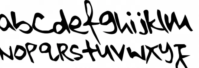 kkontagion print Italic Font Litere mici