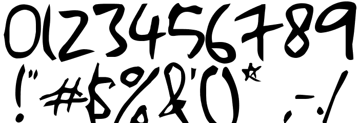 kkontagion print Font OTHER CHARS