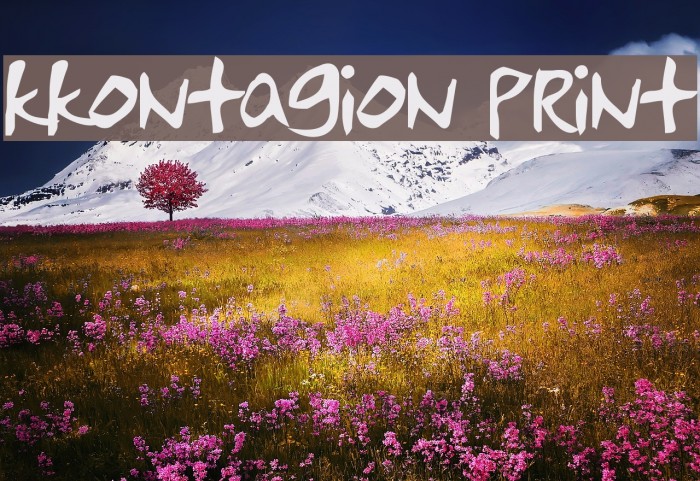 kkontagion print Font examples