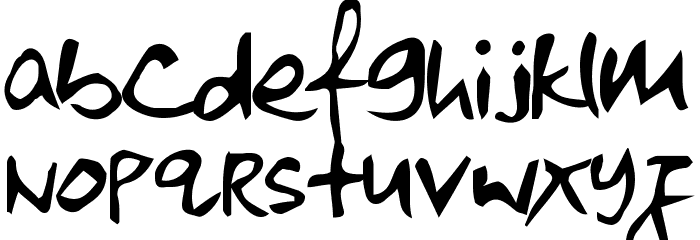 kkontagion print Font LOWERCASE
