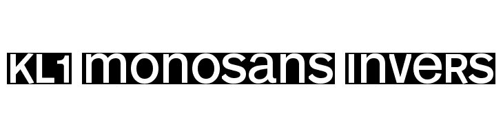 KL1 MonoSans Invers  フリーフォントのダウンロード