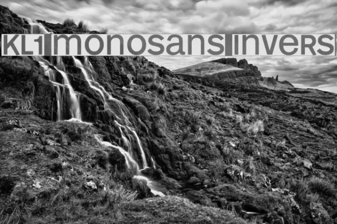 KL1 MonoSans Invers Schriftart examples