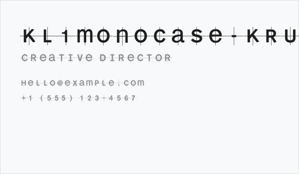 KL1MonoCase-Krux Business Card