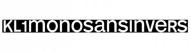 KL1MonoSansInvers  Free Fonts Download