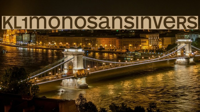 KL1MonoSansInvers Font examples