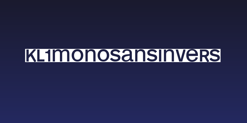KL1MonoSansInvers Social Header