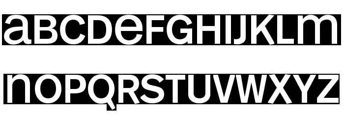 KL1MonoSansInvers Font LOWERCASE