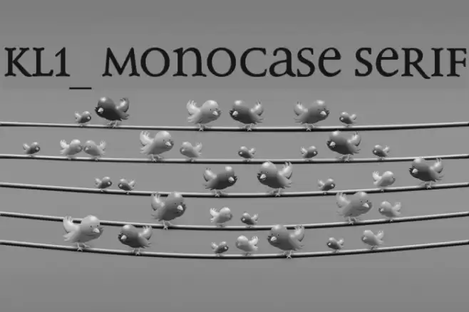 KL1_ Monocase Serif Font examples